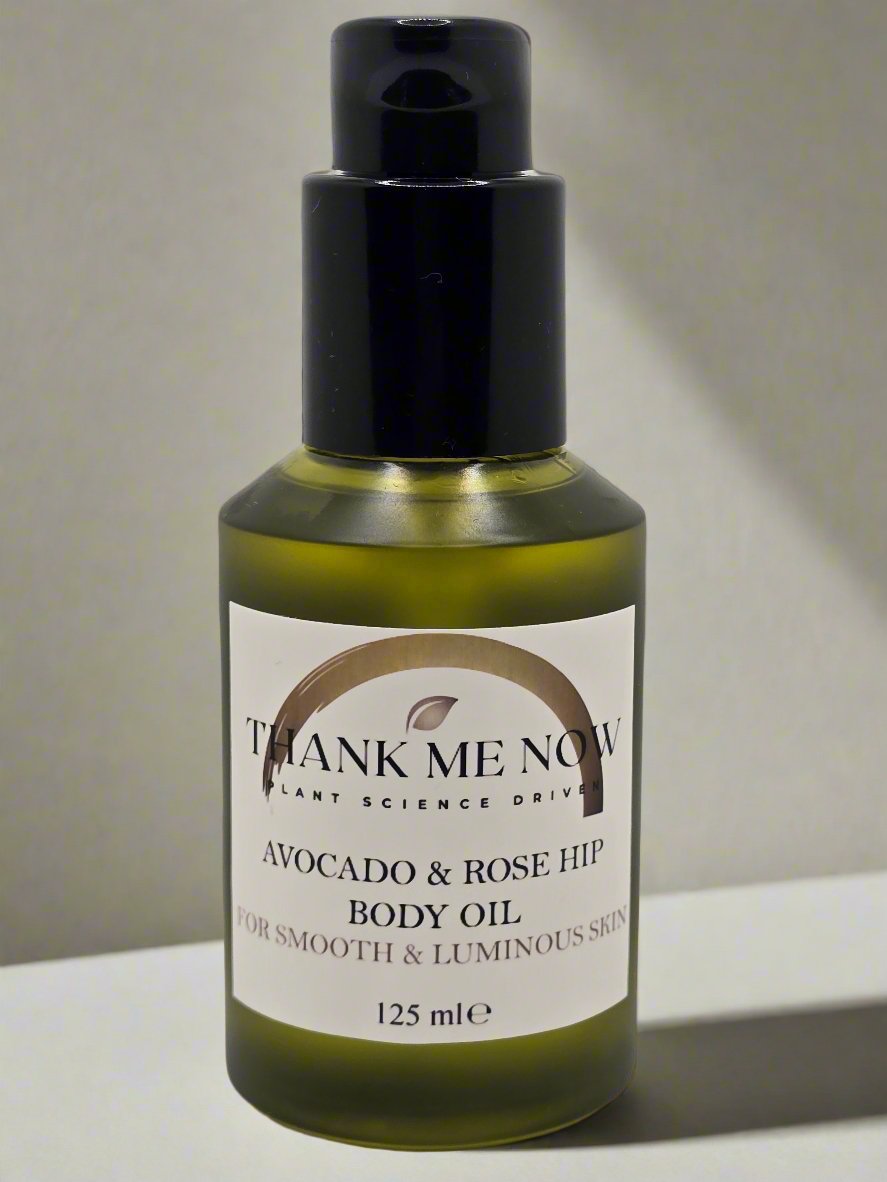 Avocado & Rose Hip Body Oil - For Smooth, Luminous Skin & Stretch Mark Care - Thank Me Now