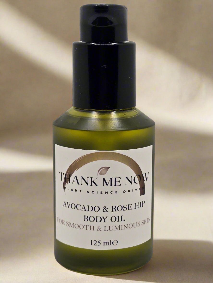 Avocado & Rose Hip Body Oil - For Smooth, Luminous Skin & Stretch Mark Care - Thank Me Now