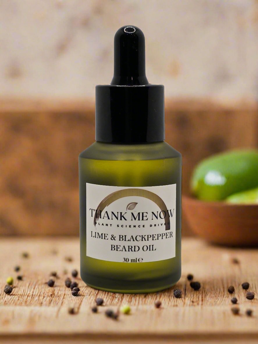 Lime & Blackpepper Beard Oil - Zeus - Batana Oil for Beard Growth - Thank Me Now