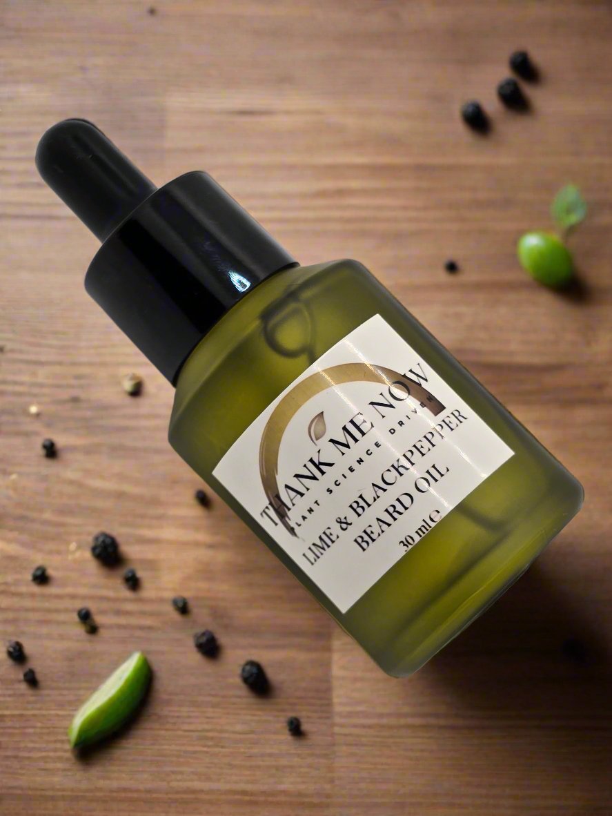 Lime & Blackpepper Beard Oil - Zeus - Batana Oil for Beard Growth - Thank Me Now