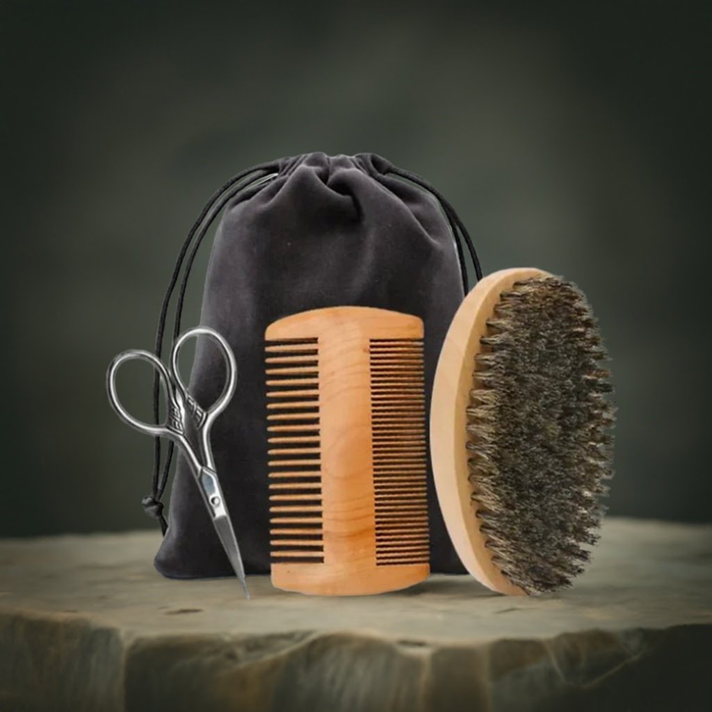 Men’s Barbering Set - Wooden - Premium Grooming Kit - Thank Me Now