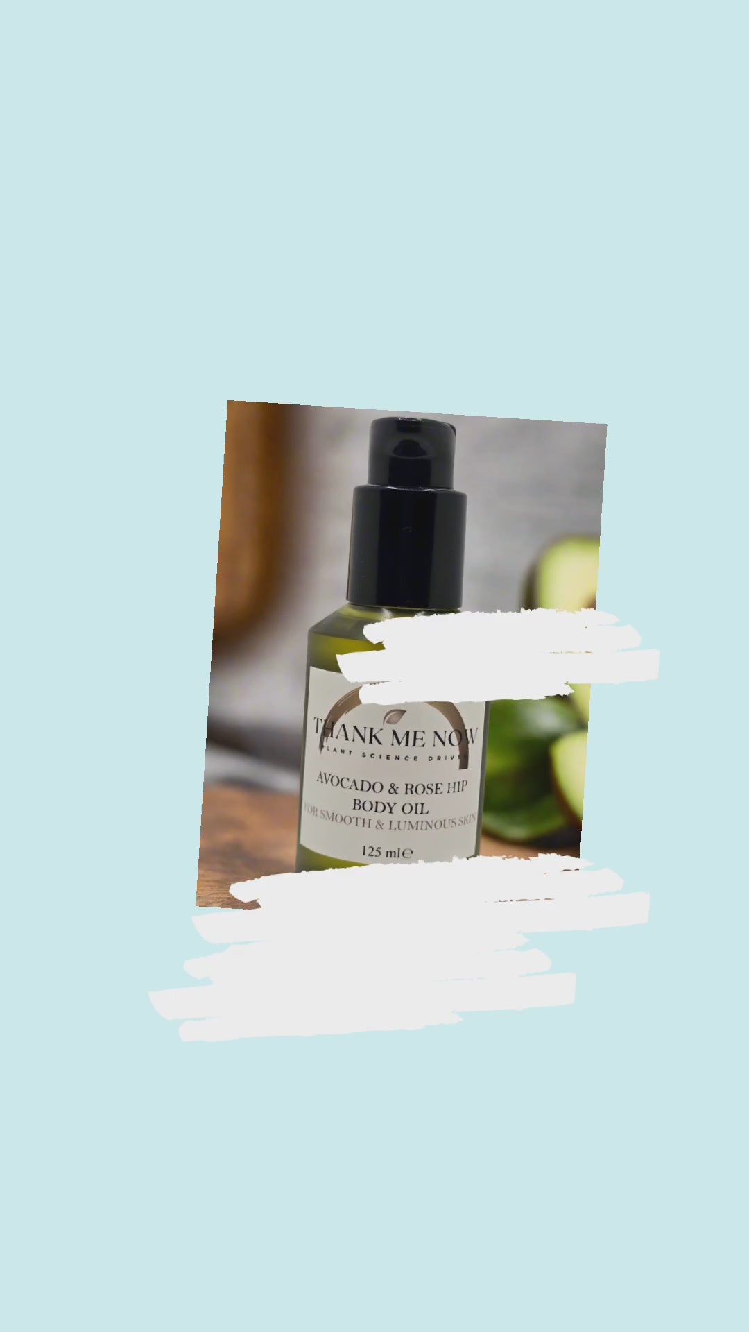 Avocado & Rose Hip Body Oil - For Smooth, Luminous & Spot Free Skin 125 ml